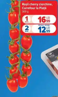 Carrefour Roșii cherry ciorchine, Carrefour la Piață Ofertă