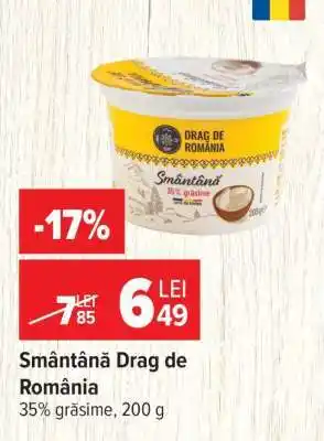 Carrefour Smântână Drag de România Ofertă