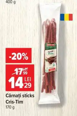 Carrefour Cârnați sticks Cris-Tim Ofertă
