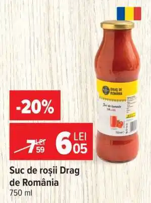 Carrefour Suc de roșii Drag de România Ofertă