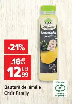 Carrefour Băutură de lămâie Chris Family Ofertă