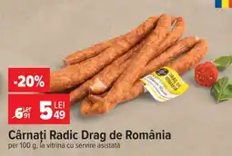Carrefour Cârnați Radic Drag de România Ofertă