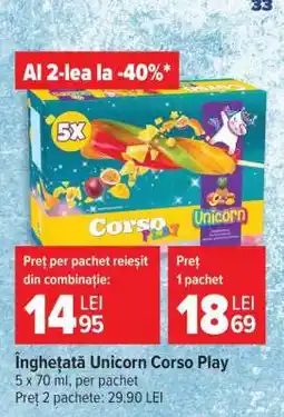 Carrefour Înghețată Unicorn Corso Play Ofertă