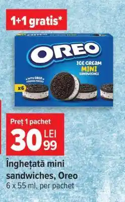 Carrefour Înghețată mini sandwiches, Oreo Ofertă