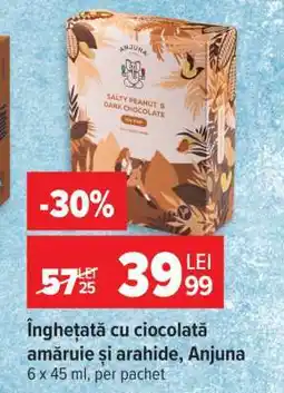 Carrefour Înghețată cu ciocolată amăruie și arahide, Anjuna Ofertă