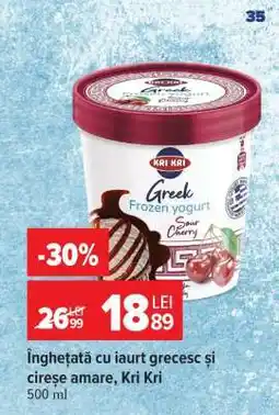 Carrefour Înghețată cu iaurt grecesc și cireșe amare, Kri Kri Ofertă
