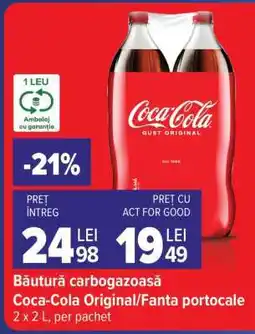 Carrefour Băutură carbogazoasă Coca Cola original/Fanta portocale Ofertă