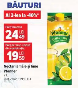 Carrefour Nectar lămâie și lime Pfanner Ofertă