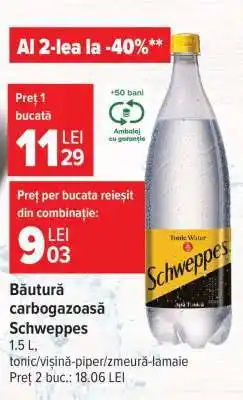 Carrefour Băutură carbogazoasă Schweppes Ofertă
