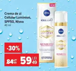 Carrefour Cremă de zi Cellular Luminous, SPF50, Nivea Ofertă