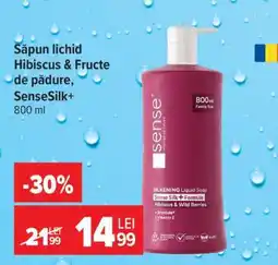 Carrefour Săpun lichid Hibiscus & Fructe de pădure, SenseSilk+ Ofertă