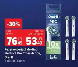 Carrefour Rezerve periuță de dinți electrică Pro Cross Action, Oral B Ofertă