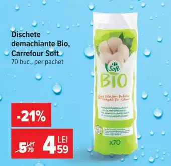 Carrefour Dischete demachiante Bio, Carrefour Soft Ofertă