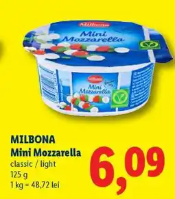 Lidl MILBONA Mini Mozzarella Ofertă