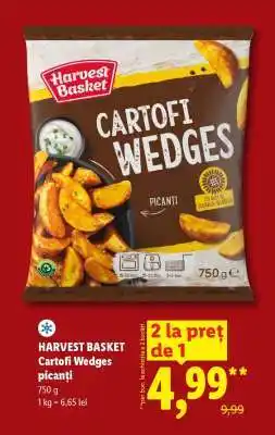 Harvest Basket Cartofi Wedges picanți