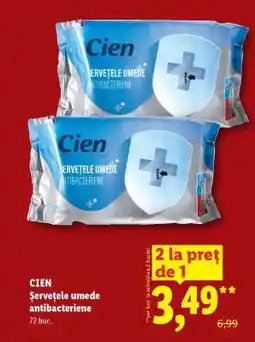 Lidl CIEN Șervețele umede antibacteriene Ofertă