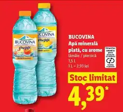 Lidl BUCOVINA Apă minerală plată, cu arome Ofertă