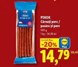 Lidl Pikok Cârnați porc / pasăre și porc Ofertă