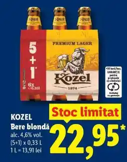 Lidl KOZEL Bere blondă Ofertă