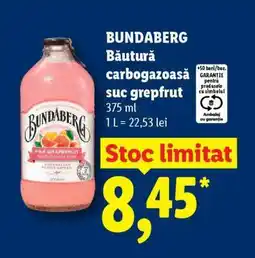 Lidl BUNDABERG Băutură carbogazoasă suc grepfrut Ofertă
