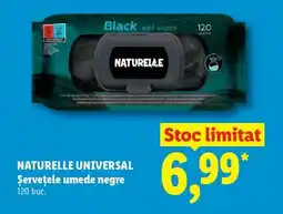 Lidl NATURELLE UNIVERSAL Șervețele umede negre Ofertă