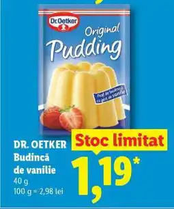 Lidl DR. OETKER Budincă de vanilie Ofertă