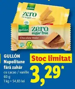 Lidl GULLÓN Napolitane fără zahăr Ofertă