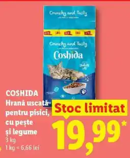 Lidl COSHIDA Hrană uscată pentru pisici, cu pește și legume Ofertă