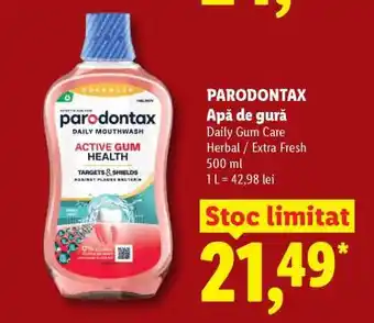 Lidl Parodontax Apă de gură Ofertă
