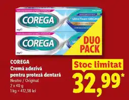 Lidl COREGA Cremă adezivă pentru proteză dentară Ofertă