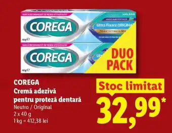 Lidl COREGA Cremă adezivă pentru proteză dentară Ofertă