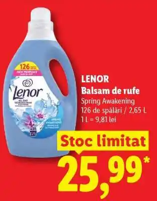 Lidl Lenor Balsam de rufe Ofertă