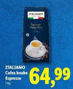 Lidl Italiamo Cafea boabe Espresso Ofertă