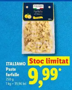 Lidl ITALIAMO Paste farfalle Ofertă