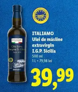 Lidl ITALIAMO Ulei de măsline extravirgin I.G.P. Sicilia Ofertă