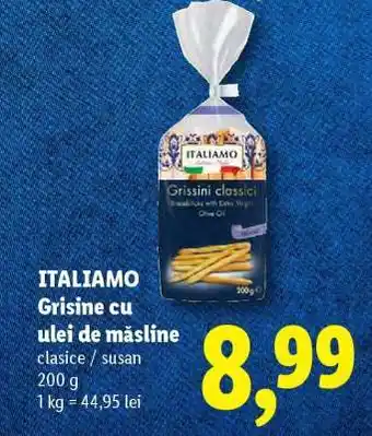 Lidl ITALIAMO Grisine cu ulei de măsline Ofertă