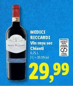 Lidl MEDICI RICCARDI Vin roșu sec Chianti Ofertă