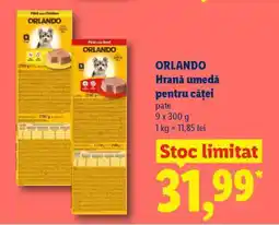 Lidl ORLANDO Hrană umedă pentru căței Ofertă