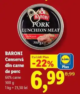 Lidl BARONI Conservă din carne de porc Ofertă