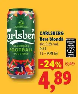 Lidl CARLSBERG Bere blondă Ofertă