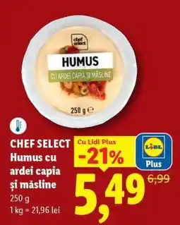 Lidl CHEF SELECT Humus cu ardei Capia și măsline Ofertă