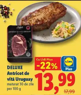 Lidl DELUXE Antricot de vită Uruguay Ofertă