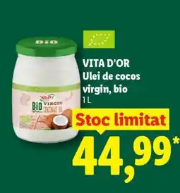 Lidl VITA D'OR Ulei de cocos virgin, bio Ofertă