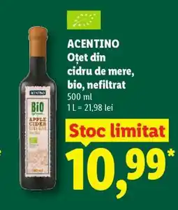 Lidl ACENTINO Oțet din cidru de mere, bio, nefiltrat Ofertă