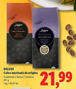Lidl DELUXE Cafea măcinată de origine Ofertă