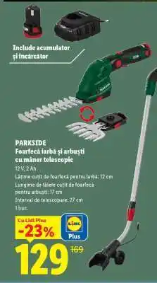 Lidl PARKSIDE Foarfecă iarbă și arbuști cu mâner telescopic Ofertă