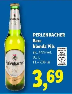 Lidl Perlenbacher Bere blondă Pils Ofertă