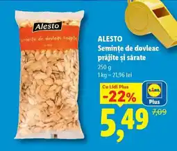Lidl ALESTO Semințe de dovleac prăjite și sărate Ofertă
