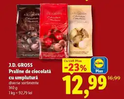 Lidl J.D. Gross Praline de ciocolată cu umplutură Ofertă