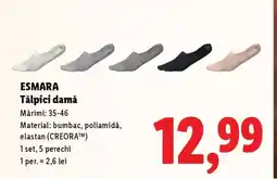 Lidl ESMARA Tălpici damă Ofertă